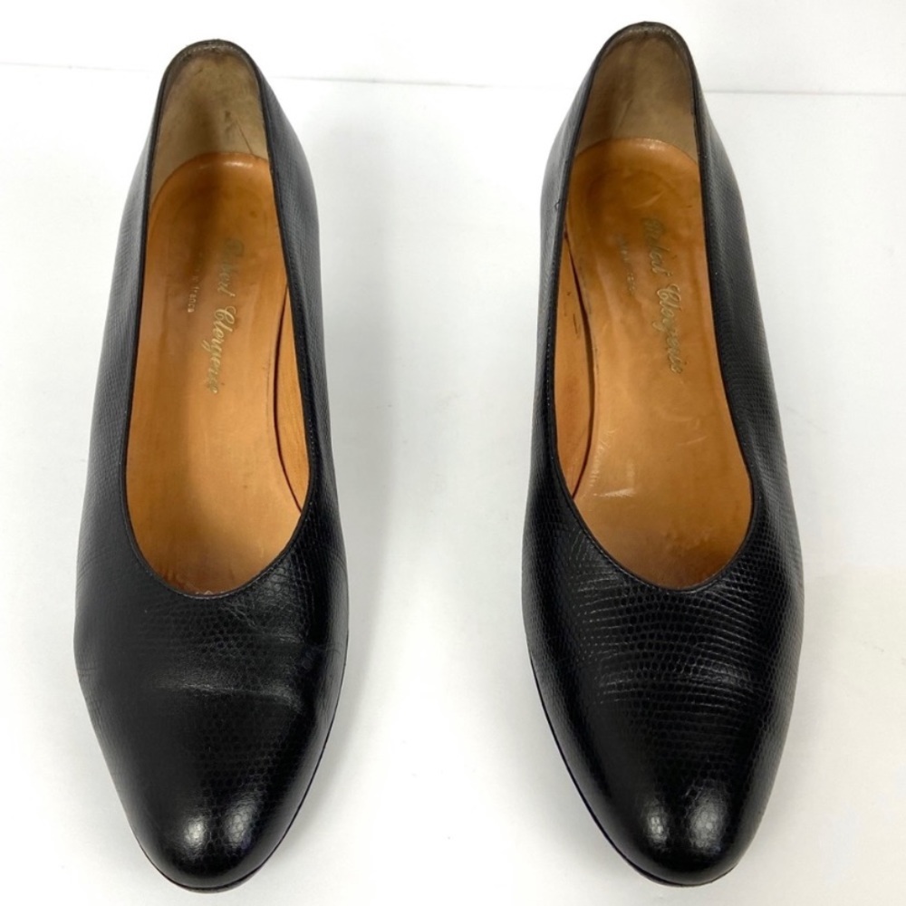 Robert Clergerie Paris Black Leather Pumps Size 9 - Picture 3 of 10